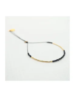 OCEAN DRIVE - BRACELET SPINELLES NOIRES