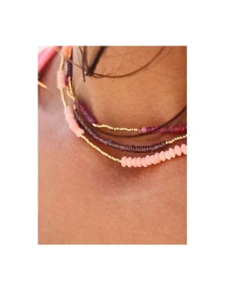 OCEAN DRIVE - COLLIER GRENATS CAMÉLÉON