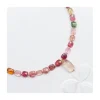 ONE OF A KIND - COLLIER 56 TOURMALINES CARRÉES 56 MINI PERLES DORÉES AVEC CITRINE CHAMPAGNE