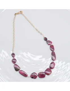 ONE OF A KIND - COLLIER 12 TOURMALINES ET 2 PERLES DE CULTURE