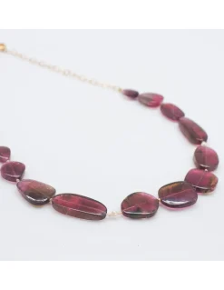 ONE OF A KIND - COLLIER 12 TOURMALINES ET 2 PERLES DE CULTURE