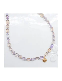 ONE OF A KIND - COLLIER AMÉTRINES OVALES ET MÉDAILLE JACKIE