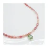 ONE OF A KIND - COLLIER COURT TOURMALINES CARRÉES ET TOURMALINE PICASSO VERTE