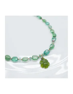 ONE OF A KIND - COLLIER COURT TOURMALINES VERTE ET FLEUR TOURMALINE VERTE