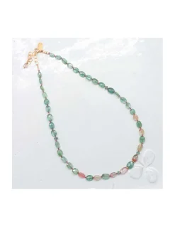ONE OF A KIND - COLLIER GREEN TOURMALINES ET 33 TOURMALINES FLAT AVEC 4 TOURMALINES RONDELLES