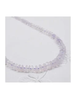 ONE OF A KIND - COLLIER LAVENDER QUARTZ RONDELLES ET CHRYSOPRASES PEAR