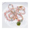 ONE OF A KIND - COLLIER LONG TOURMALINES LIGHT ET FLEUR TOURMALINE