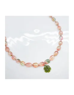 ONE OF A KIND - COLLIER LONG TOURMALINES LIGHT ET FLEUR TOURMALINE