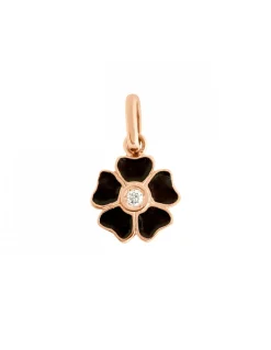 PENDENTIF OR ROSE - GIGI - FLEUR NOIRE