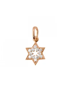 PENDENTIFS OR ROSE - GIGI - ÉTOILE DE DAVID, COCCINELLE OU LUNE