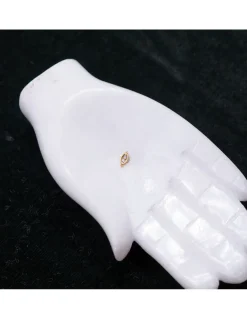 PIERCING POUR HELIX PLAQUÉ OR ET ZIRCONS OVALE