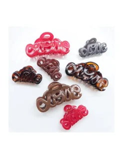 PINCE À CHEVEUX - LOVE - AUBERGINE OPALINE 48 - 8CM