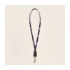 PONCTUATIONS - COOK - COLLIER MOUSQUETON EN BANDANA BLEU MARINE ET CUIR NOIR