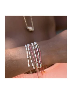 PYLA - BRACELET PERLES DE CULTURE SOUCOUPES ET ROCAILLES