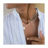 PYLA - COLLIER PERLES DE CULTURE SOUCOUPES ET ROCAILLES