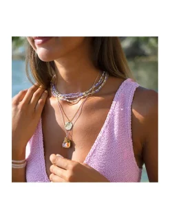 PYLA - COLLIER PERLES DE CULTURE SOUCOUPES ET ROCAILLES