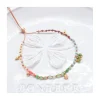 RIO - BRACELET ARC EN CIEL, TOURMALINES VERTES, OPALES JAUNES, LARIMARS, RHODOLITES, CHRYSOPRASES ET CORAIL BAMBOO