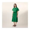 ROBE - 780 - MADELON - POPLIN BOTTLE GREEN