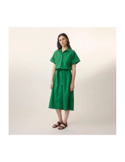 ROBE - 780 - MADELON - POPLIN BOTTLE GREEN