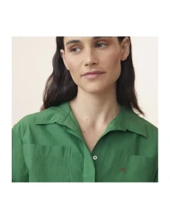 ROBE - 780 - MADELON - POPLIN BOTTLE GREEN