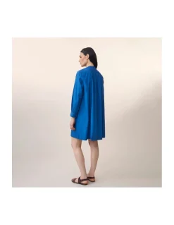 ROBE - 784 - MARTINE - POPLIN ROYAL BLUE
