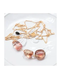 SAUTOIR TOURMALINES DE L'ESPACE - ROSE