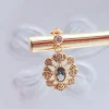SCANDALE - BOUCLE D'OREILLE PUCE CZ AVEC CHARM FLEUR ET ZIRCONS