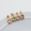 SCANDALE - BOUCLE D'OREILLE PUCE CZ ET CHARM ZIRCON COLORÉ