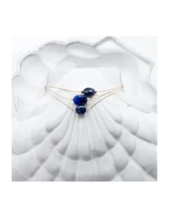 STARTERS - BRACELET AFGHANITE OVALE VERRY DARK BLUE