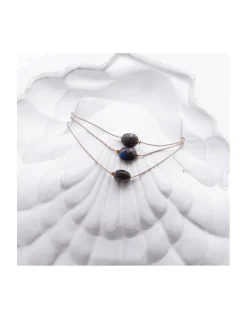 STARTERS - BRACELET DARK LABRADORITE OVALE