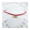 STARTERS - BRACELET MACRAMÉ 3 FLEURS PLAQUÉES OR (CORDON AU CHOIX)