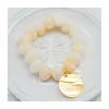 STONE FLEX BRACELET - PEARL MARBLE