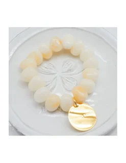 STONE FLEX BRACELET - PEARL MARBLE