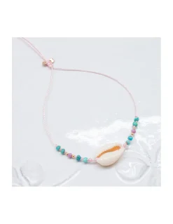 SWEET M - BRACELET CAURI, PHOSPHOSIDERITES ET TURQUOISES