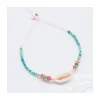 SWEET M - BRACELET CAURI, SPINELLES ROSES ET TURQUOISES