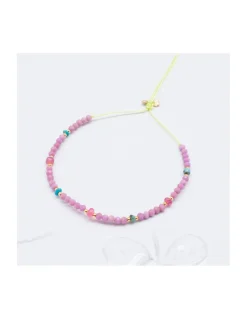 SWEET M - BRACELET SPINELLES ROSES, PHOSPHOSIDERITES ET TURQUOISES