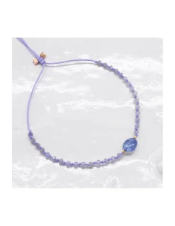 SWEET M - BRACELET UNE TANZANITE SMOOTH ET 30 TANZANITES NOUÉES