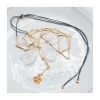 SWEET M - COLLIER MI CHAÎNE MI CORDON AVEC PENDENTIF FLEUR