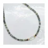SWEET M - COLLIER TOURMALINES AQUAMARINES ORAGE, GREEN AMETHYSTES ET DARK TOURMALINES