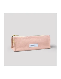 TROUSSE À CRAYONS EN COTON BIO - ROSE DÉLICAT