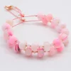 TUTTI FRUTTI - BRACELET OPALES ROSES, QUARTZ ET MINI PERLES DORÉES
