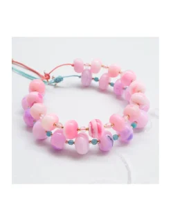 TUTTI FRUTTI - BRACELET OPALES ET PIERRES AU CHOIX (QUARTZ OU AMAZONITES)