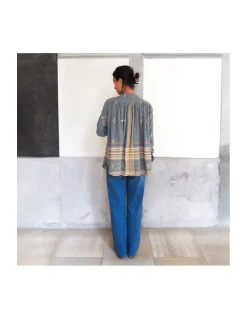 V DE VINSTER - BLOUSE - GRATEFUL - ASH BLUE