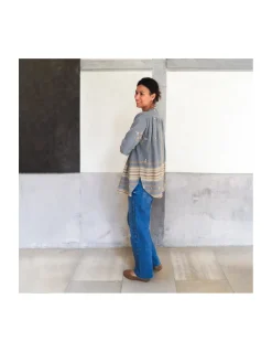 V DE VINSTER - BLOUSE - GRATEFUL - ASH BLUE