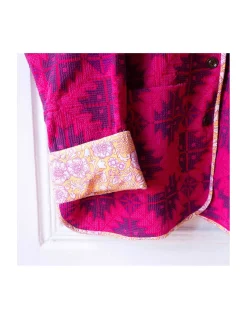 VESTE BEN - SUR TEINTÉE ROSE DOUBLÉE DE BLOCK PRINT - NUMÉRO 3/3
