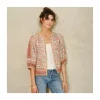 VESTE CASS IMPRIMÉ CORAIL