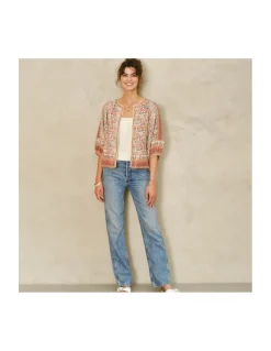 VESTE CASS IMPRIMÉ CORAIL