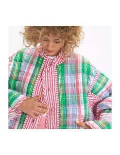 VESTE SATYA TARTAN ROUGE ET VERT