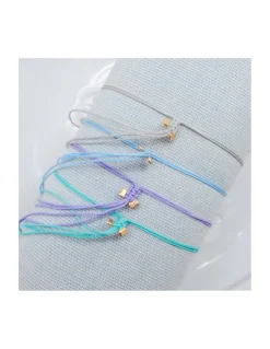 WATCH ME - BRACELET OEIL BLEU CIEL - PLUSIEURS COULEURS DE CORDON