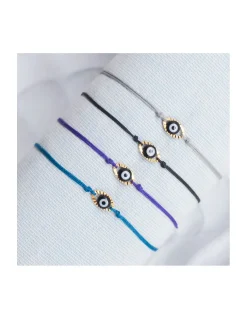 WATCH ME - BRACELET OEIL NOIR - PLUSIEURS COULEURS DE CORDON